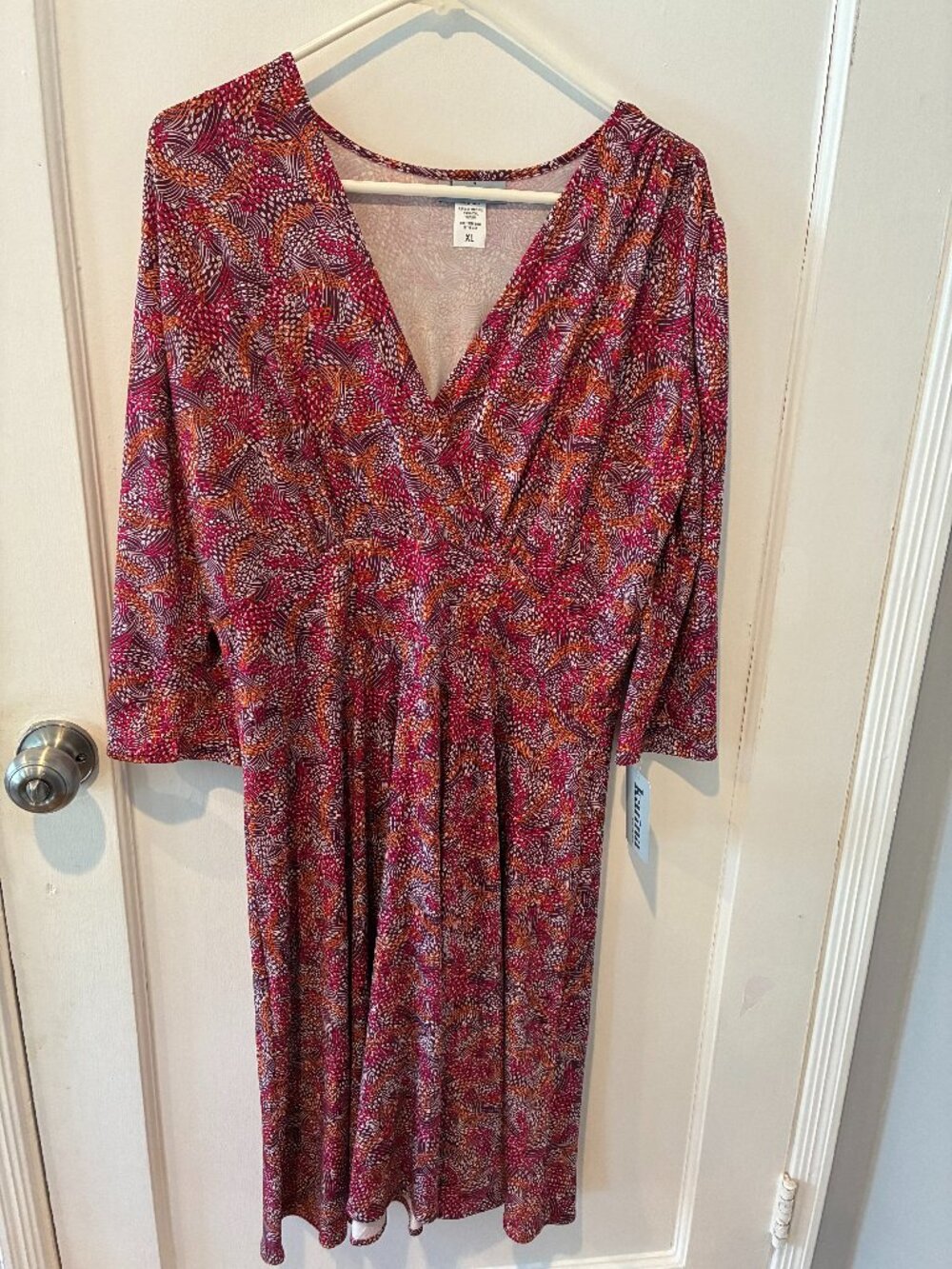 Karina Dresses Multicolor Print V-Neck Dress NWT Size XL